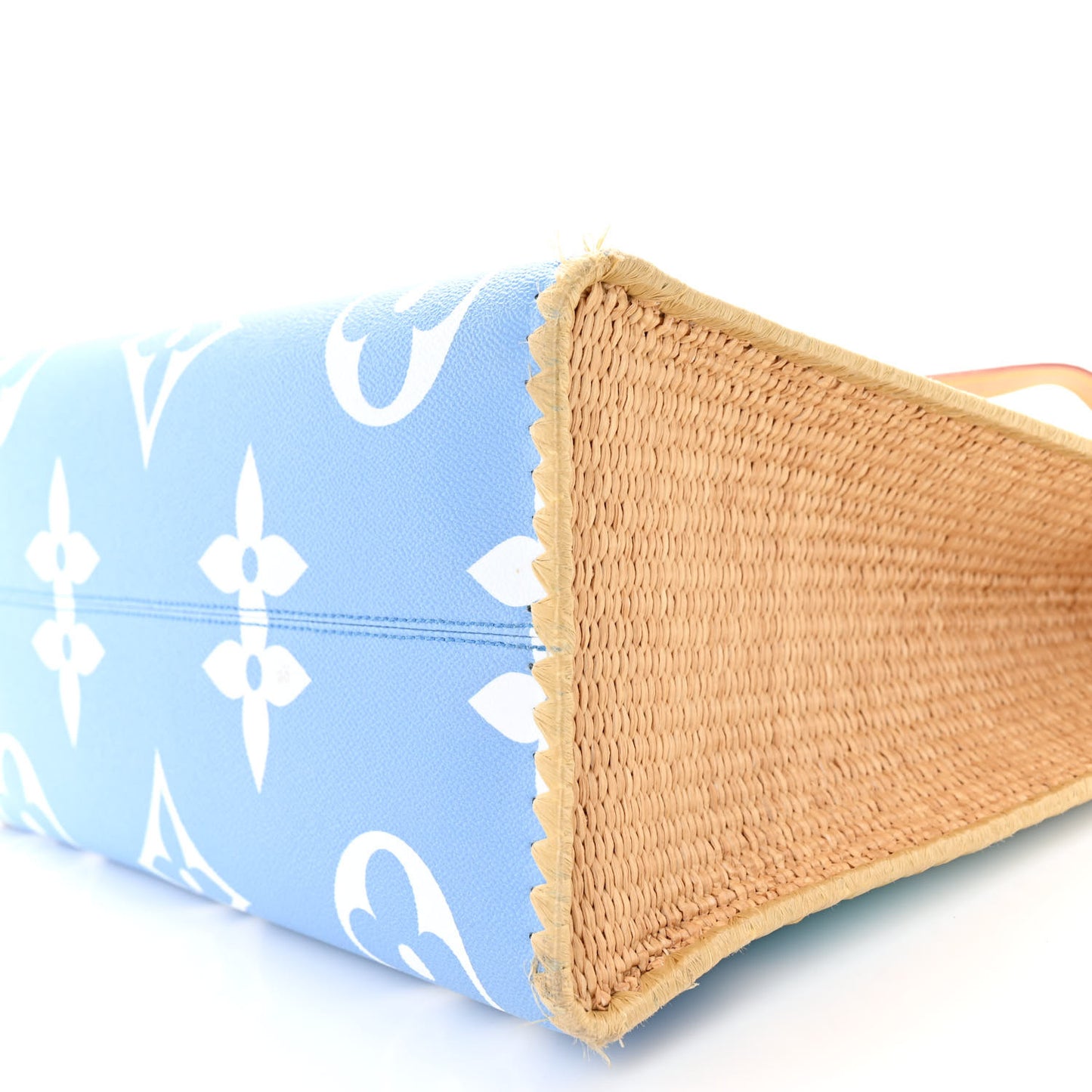 Monogram Giant Raffia Mykonos By The Pool Onthego GM Blue