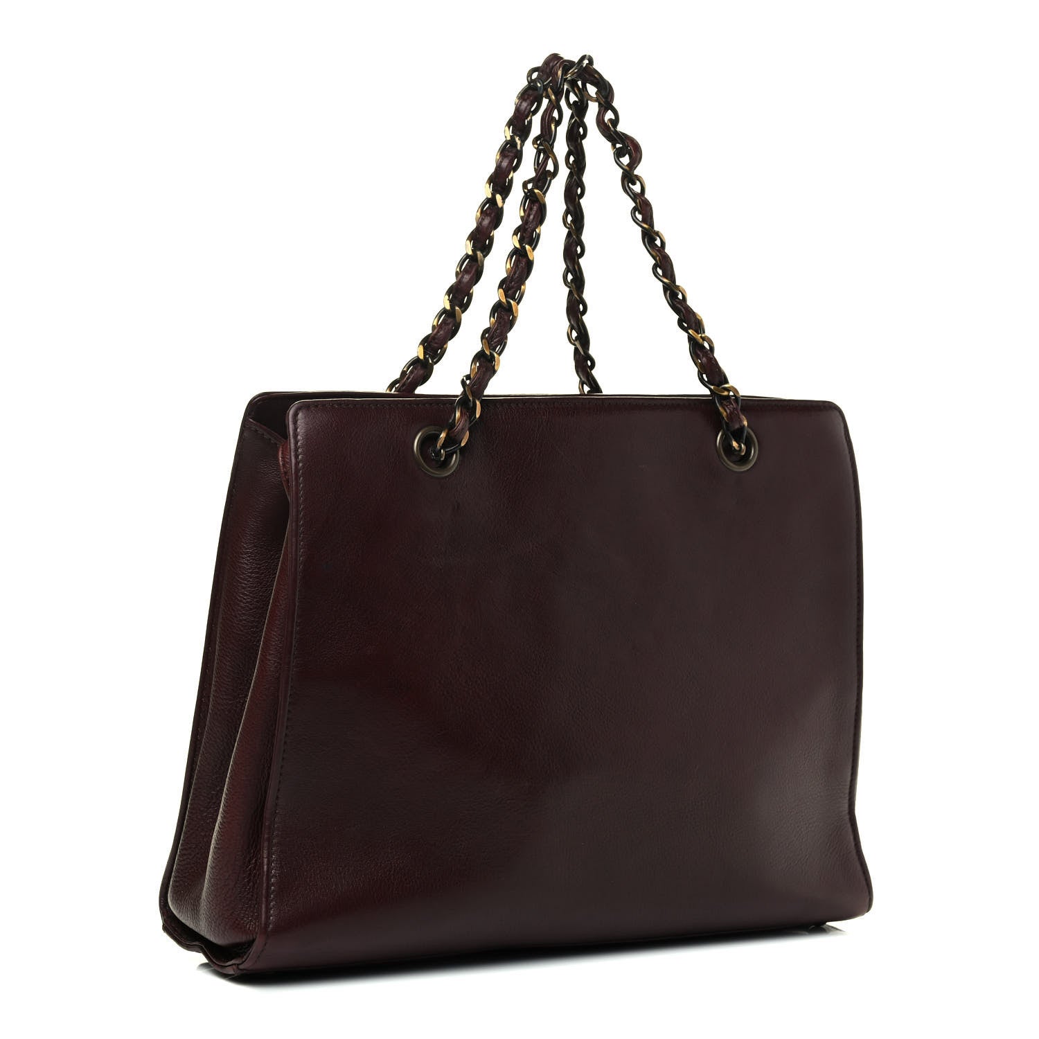 Chanel Calfskin Flap Shoulder Bag Burgundy 2 of 4