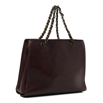 Chanel Calfskin Flap Shoulder Bag Burgundy 2 of 4