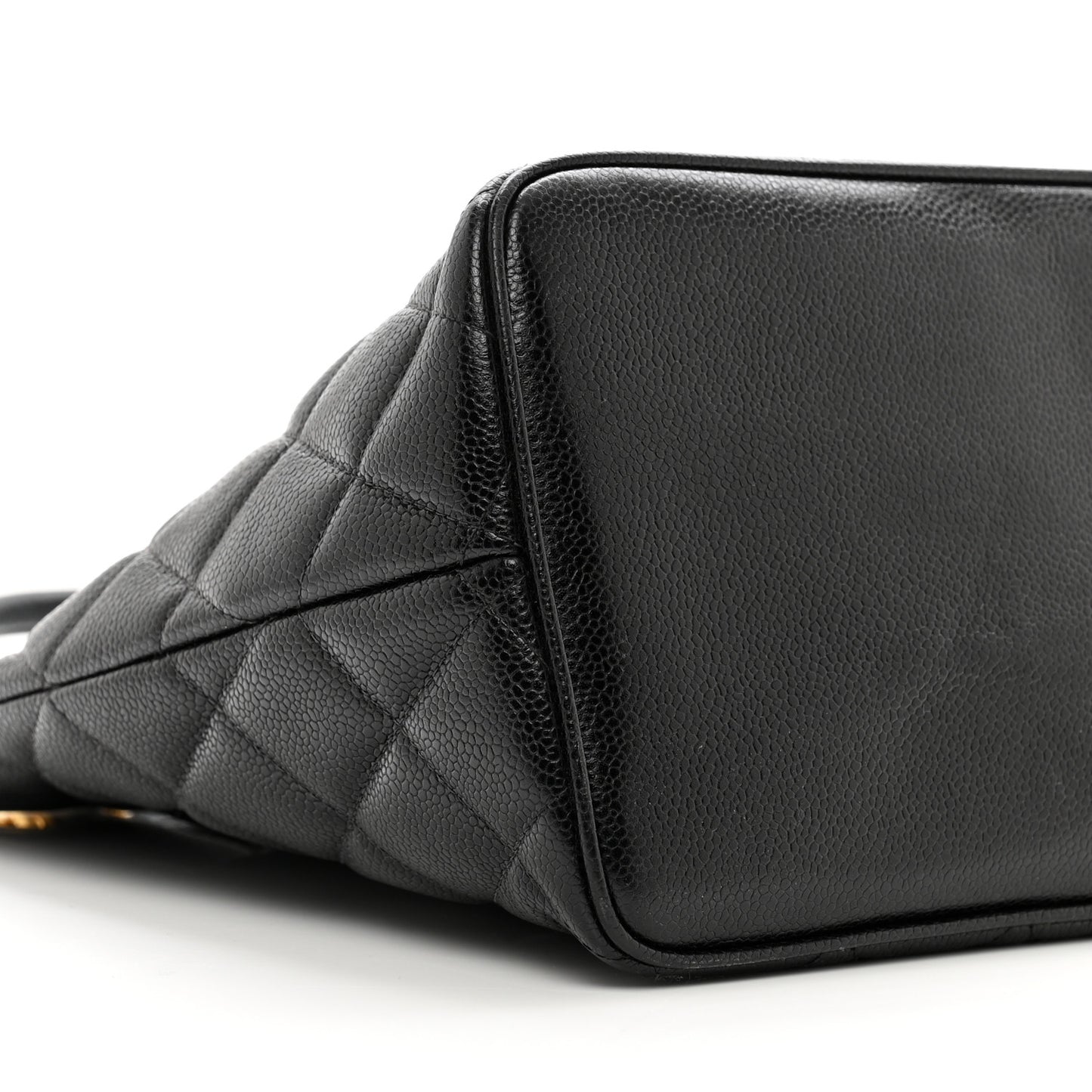Caviar Quilted Medallion Tote Black