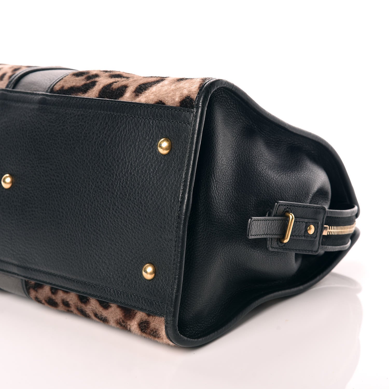 Saint Laurent Pony Hair Calfskin Leopard Print Medium Cabas Chyc Black 6 of 10