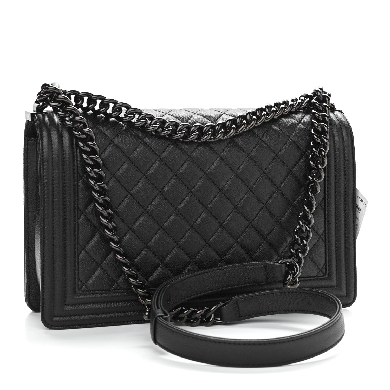 Chanel Caviar Quilted New Medium Boy Flap So Black 3 of 12