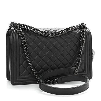 Chanel Caviar Quilted New Medium Boy Flap So Black 3 of 12
