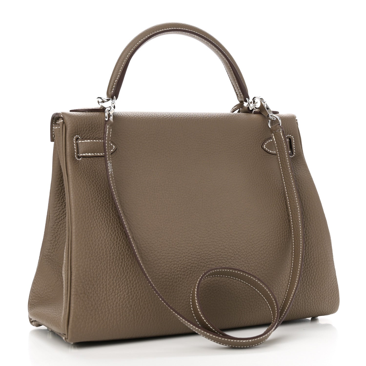Hermes Togo Kelly Retourne 32 Etoupe 3 of 11