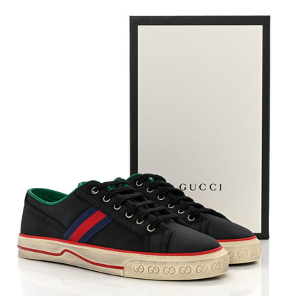 Gucci Canvas Web Womens 1977 Tennis Sneakers 42 Black 8 of 8