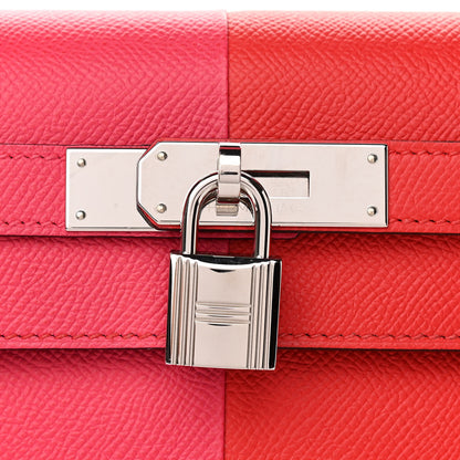 Hermes Epsom Casaque Kelly Sellier 28 Rouge Coeur Rose Extreme Bleu Zanzibar 8 of 10
