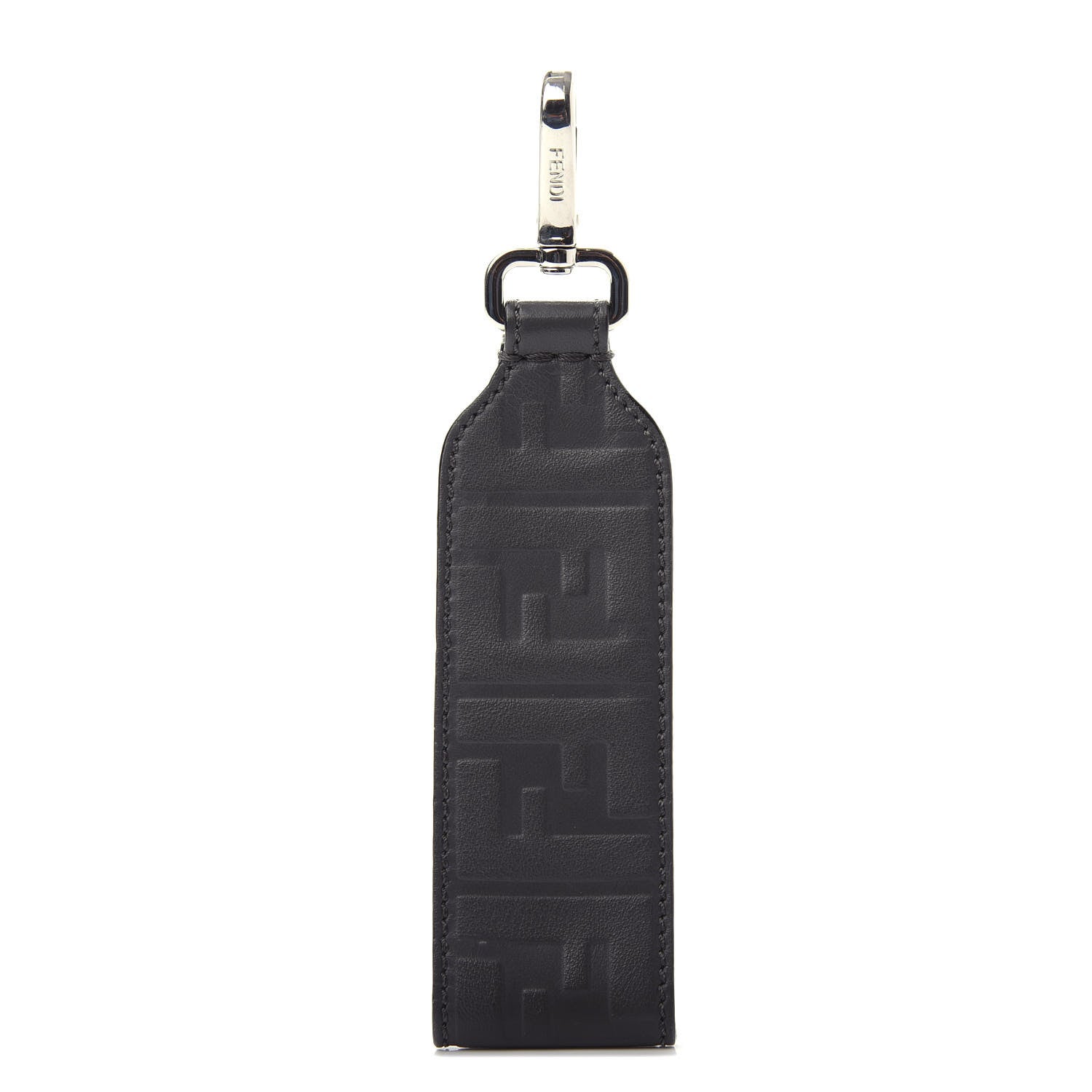 Fendi Nappa FF Embossed Key Ring Dark Grey 1 of 3