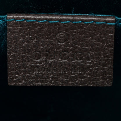 Gucci GG Supreme Monogram Textured Dollar Calfskin Web Small Ophidia Dome Shoulder Bag Beige Ebony New Acero 6 of 10