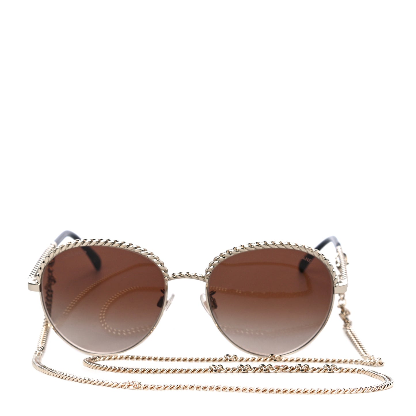 Chain Pantos Sunglasses 4242 Gold Brown