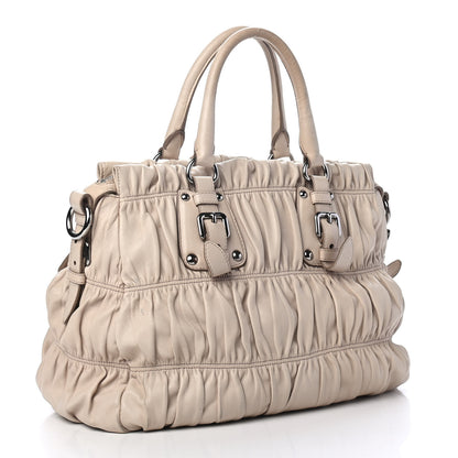 Prada Nappa Gaufre Tote Cera 2 of 5