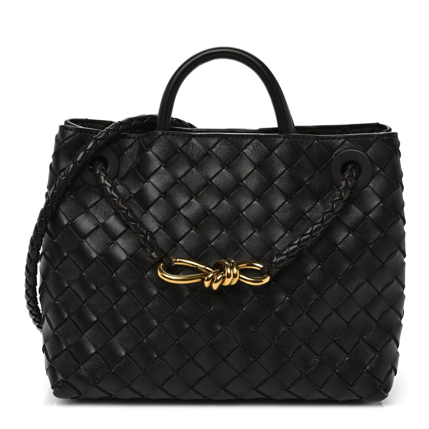 Nappa Intrecciato Small Andiamo Shoulder Bag Fondant