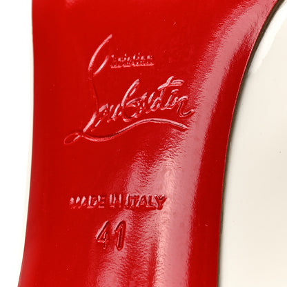 Christian Louboutin Patent Hot Chick 100 Pumps 41 White 7 of 9