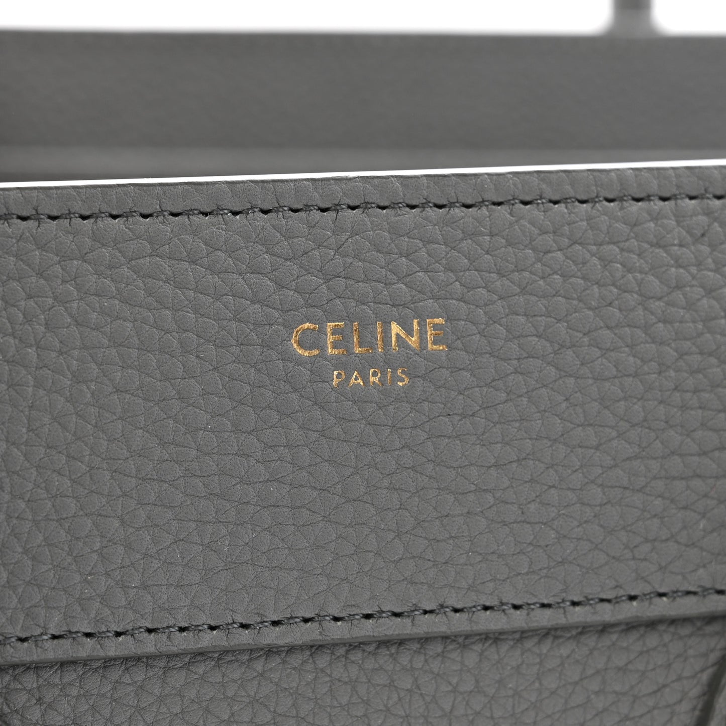 Baby Drummed Calfskin Micro Luggage Kohl