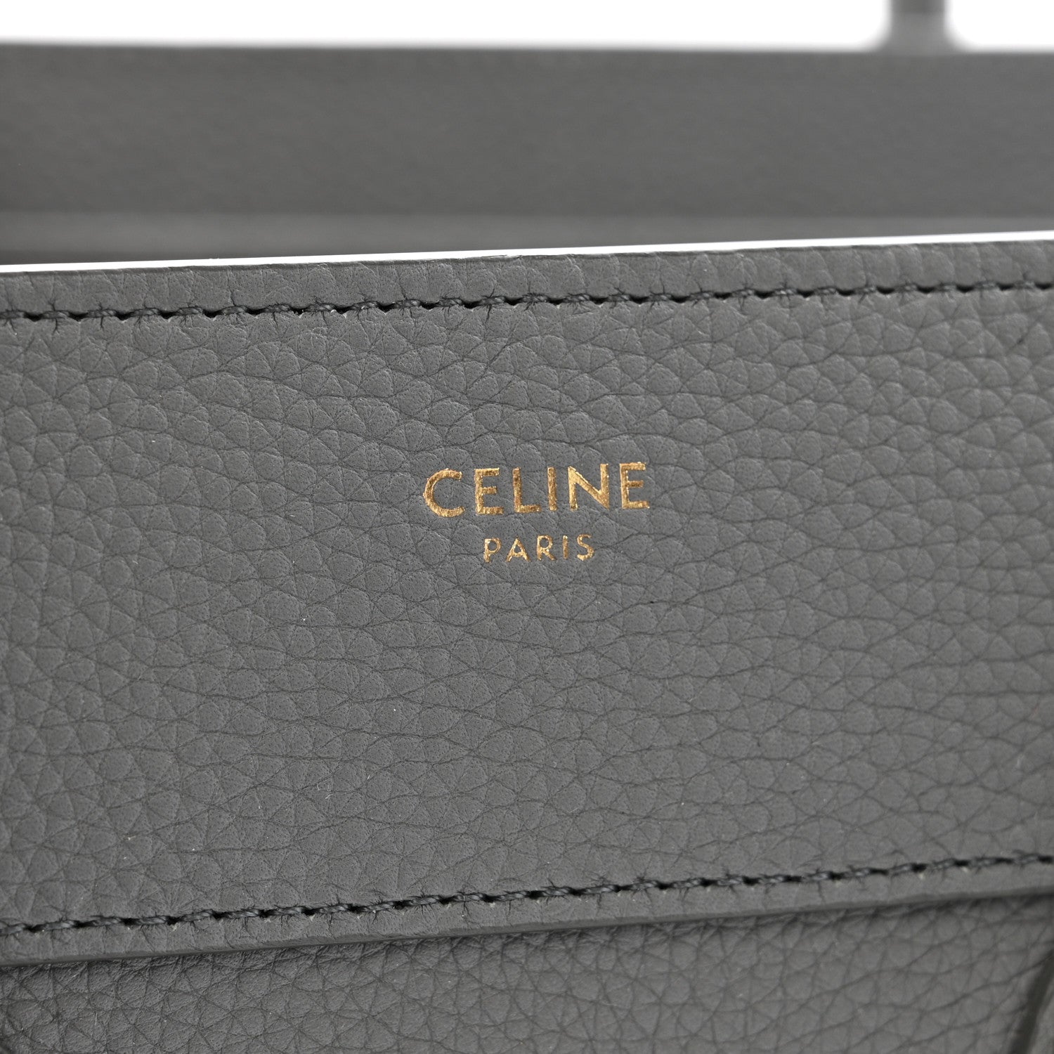 Celine Baby Drummed Calfskin Micro Luggage Kohl 6 of 15