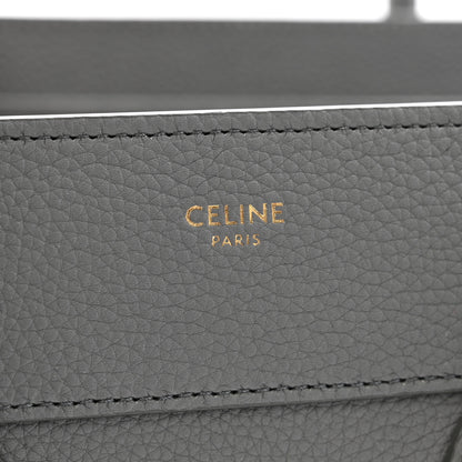 Celine Baby Drummed Calfskin Micro Luggage Kohl 6 of 15
