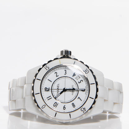 Chanel Stainless Steel Ceramic 38mm J12 Automatic Watch White 2 of 7