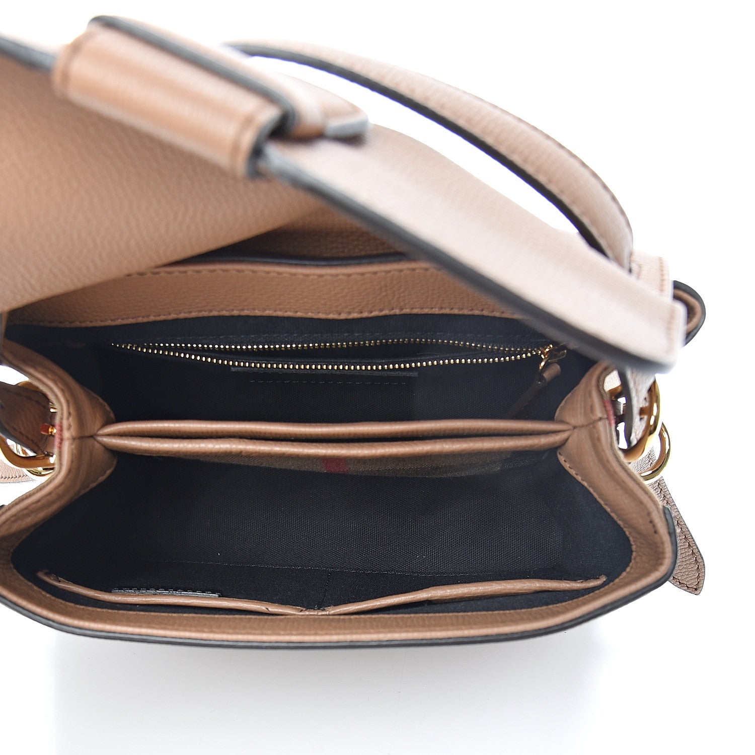 Burberry Derby Calfskin House Check Small Camberley Dark Sand 4 of 12