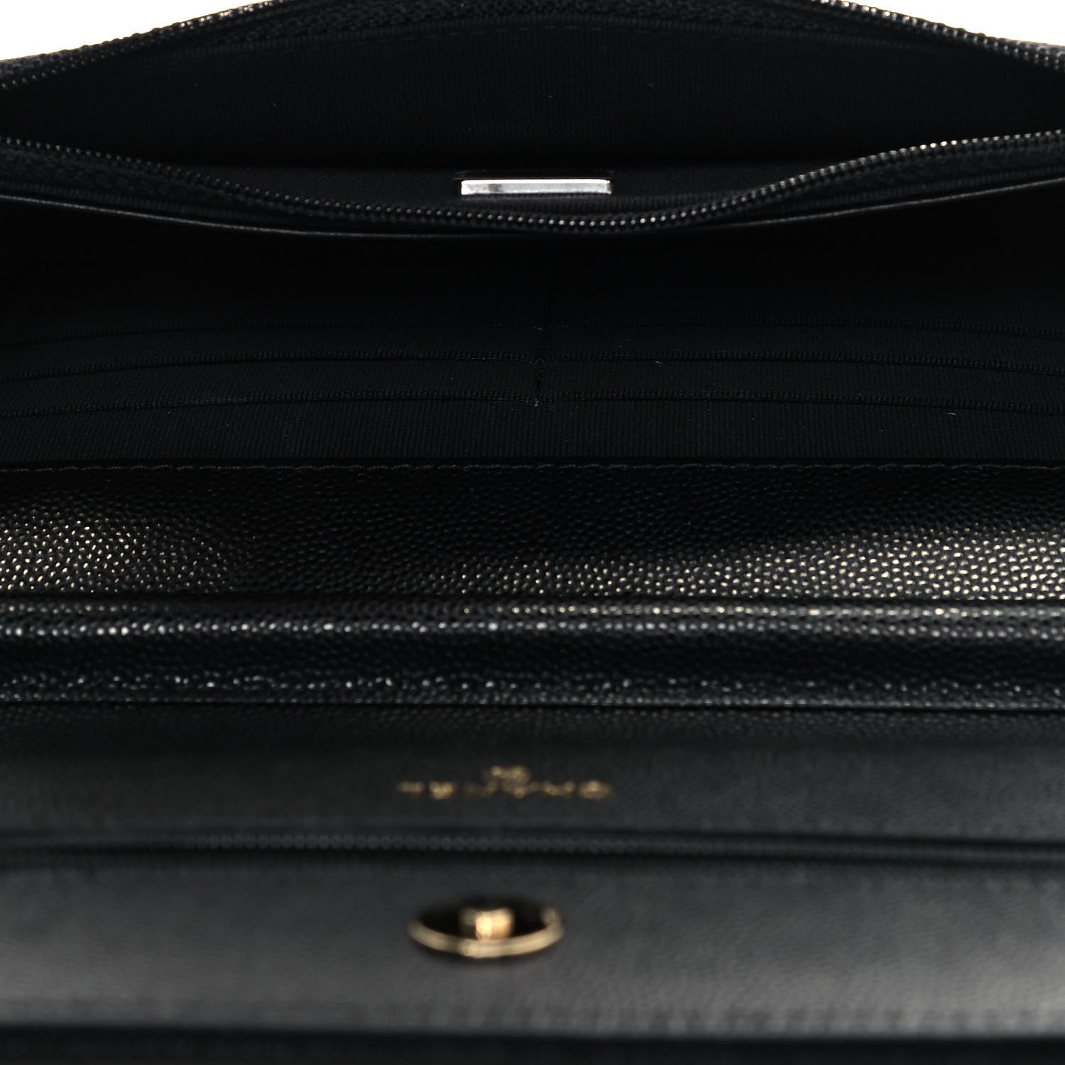 Chanel Caviar Quilted Wallet With Charms On Chain WOC Black 5 of 15