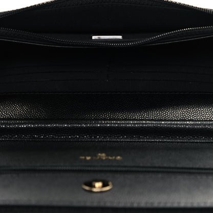 Chanel Caviar Quilted Wallet With Charms On Chain WOC Black 5 of 15
