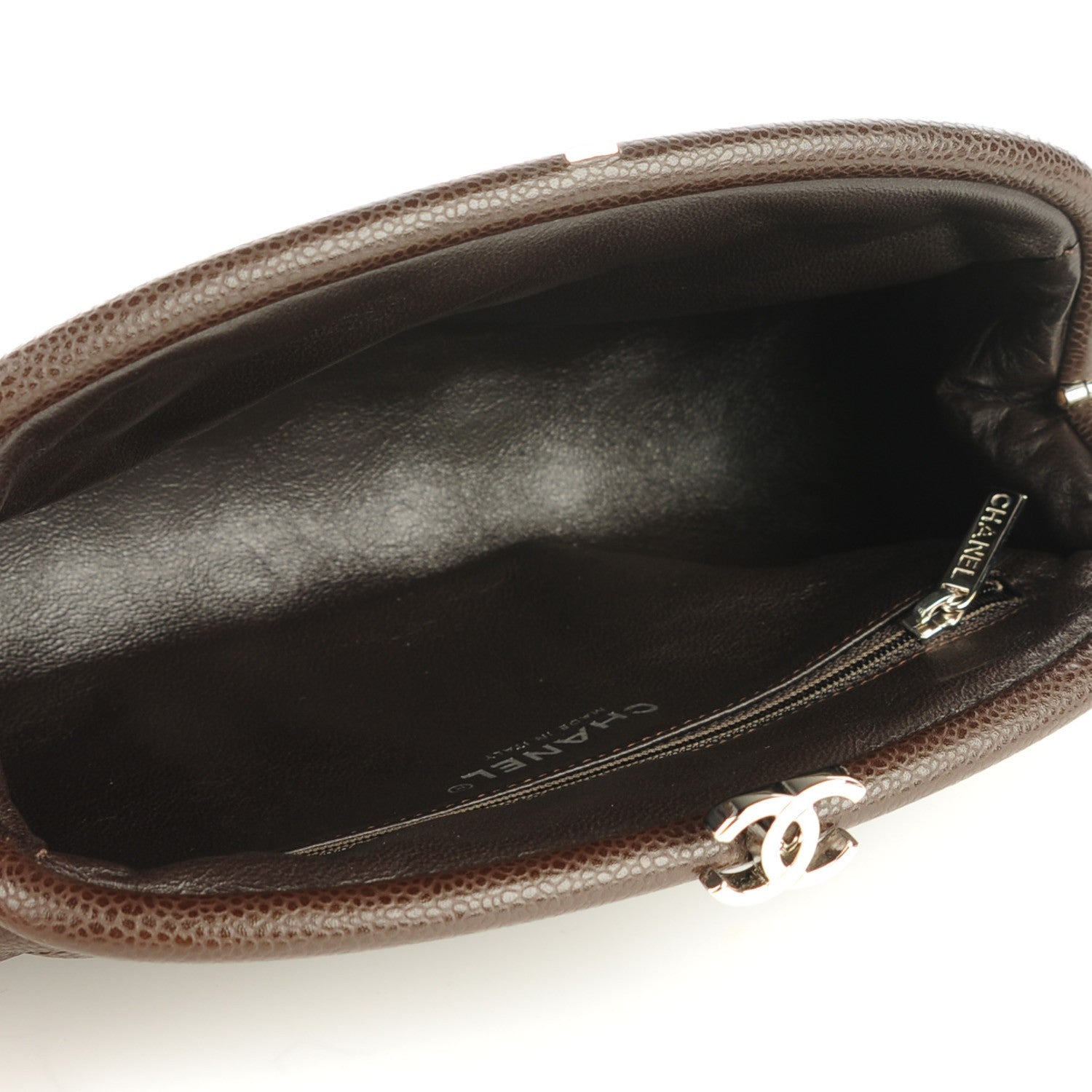 Chanel Caviar Quilted Timeless Clutch Dark Brown 5 of 7