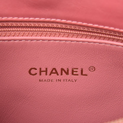 Chanel Calfskin Lizard Chevron Quilted Small Coco Handle Flap Pink 6 of 7