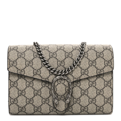 Gucci GG Supreme Monogram Mini Dionysus Chain Wallet Beige Taupe 1 of 9