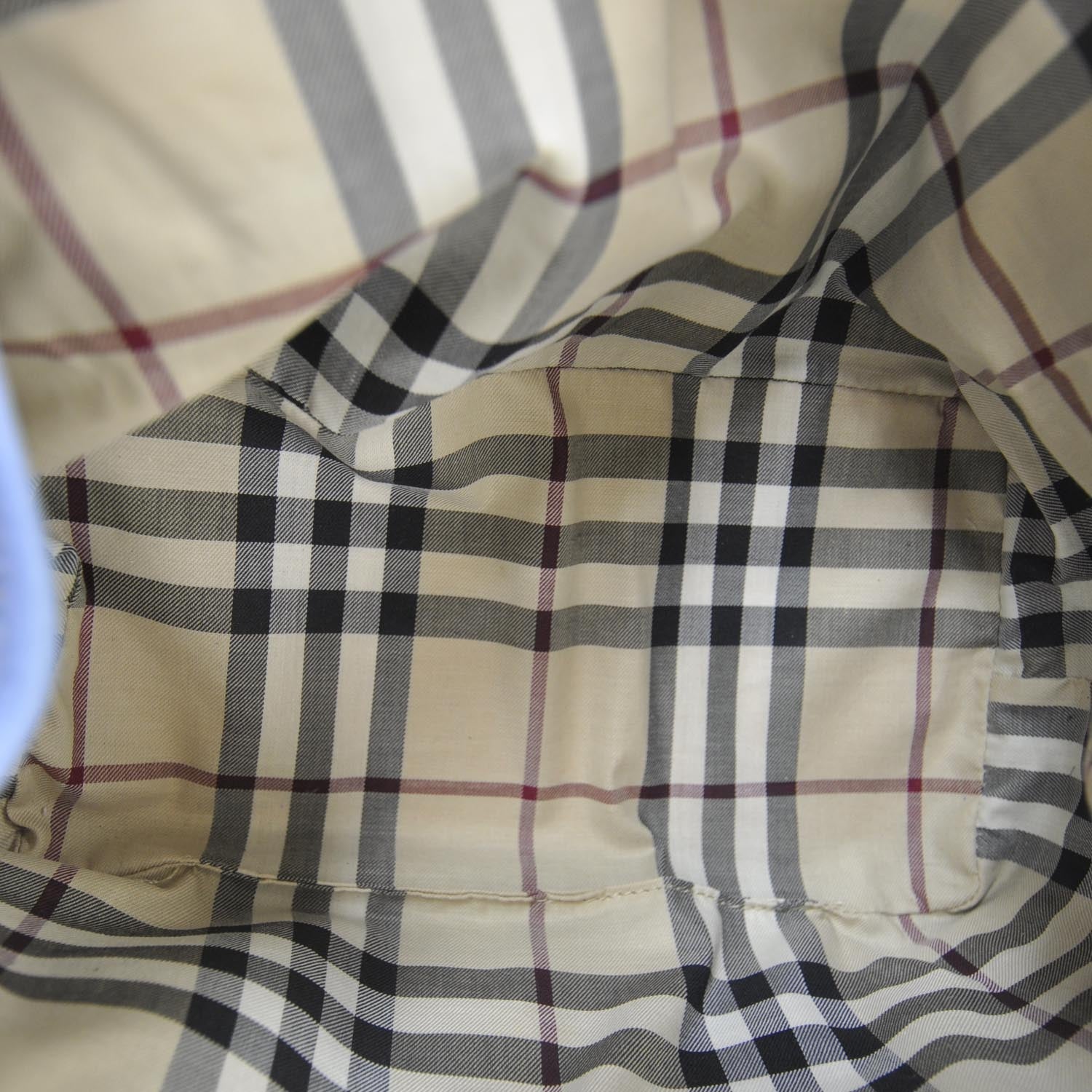 Burberry Pebbled Leather Small Satchel Blue 6 of 8