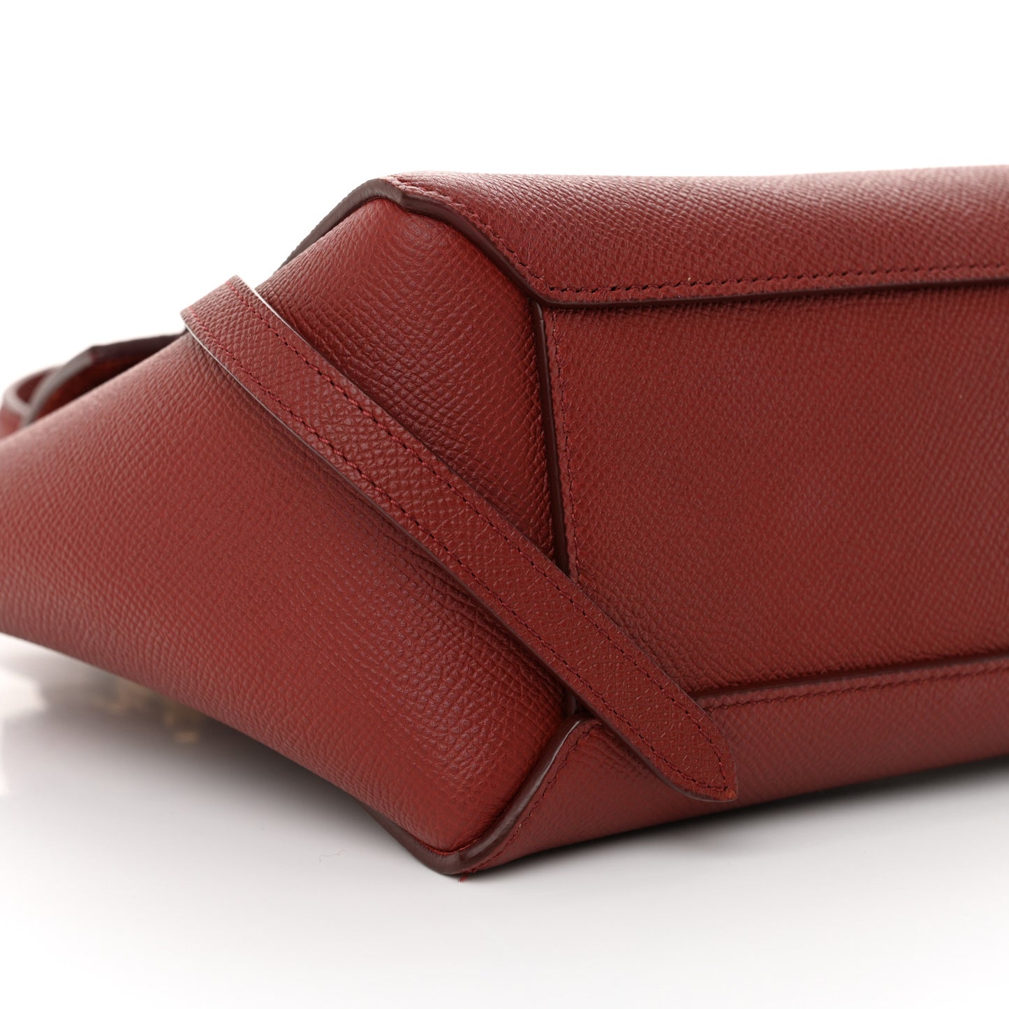 Grained Calfskin Nano Belt Bag Burgundy