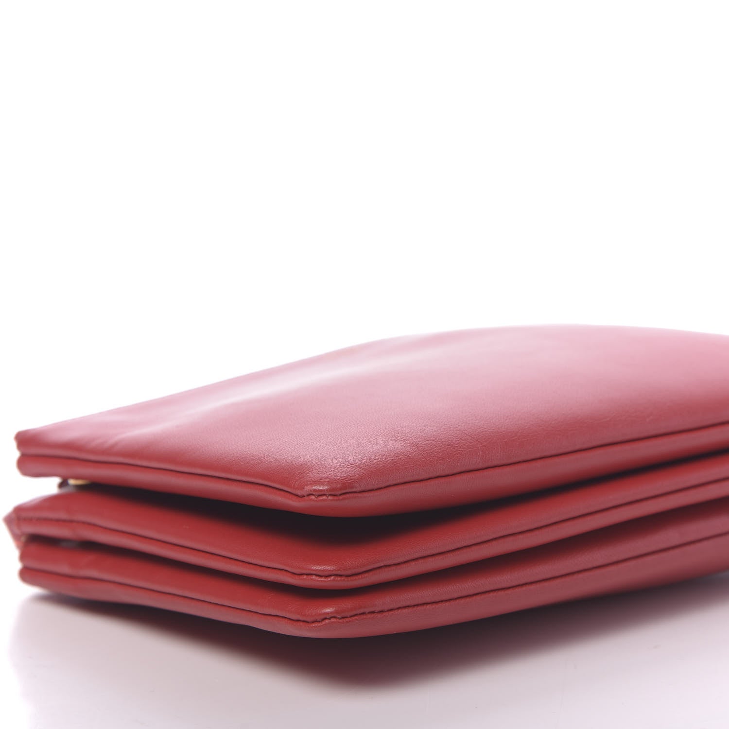 Celine Lambskin Small Trio Crossbody Bag Red 10 of 13