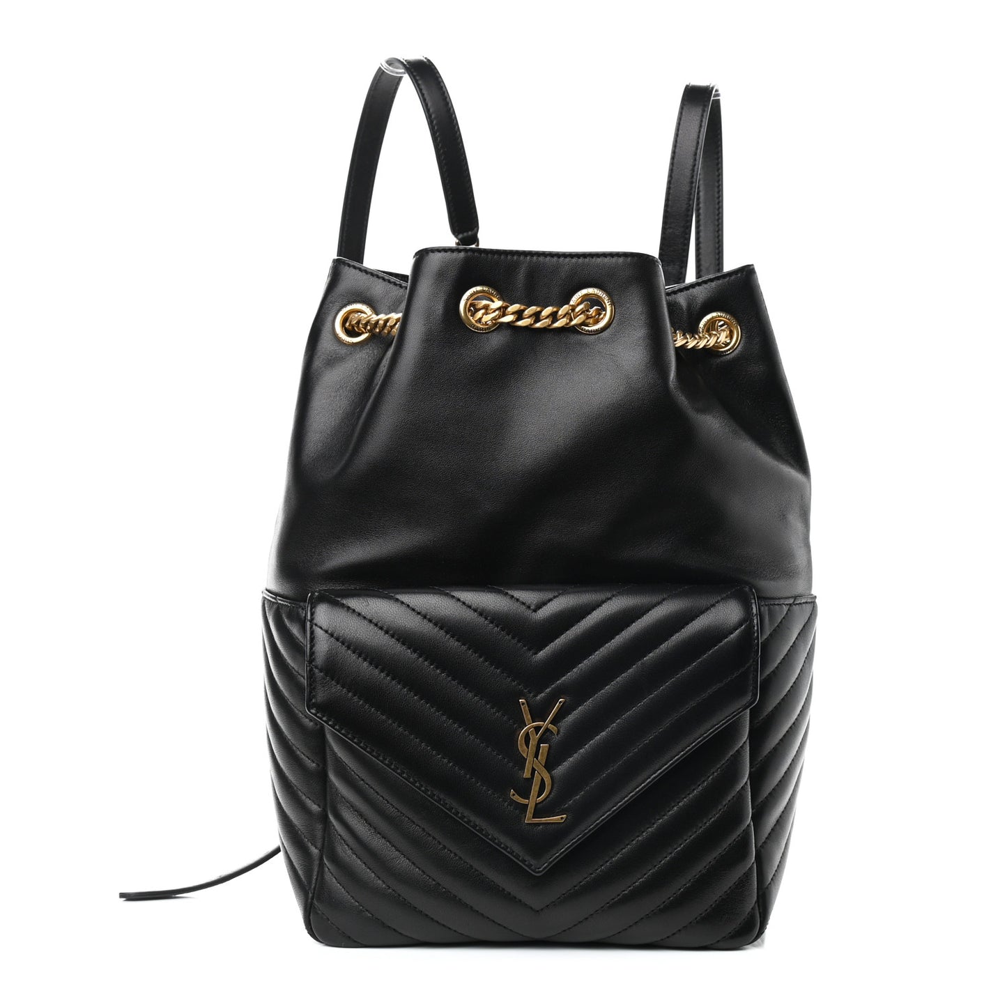 Lambskin Matelasse Monogram Joe Backpack Black