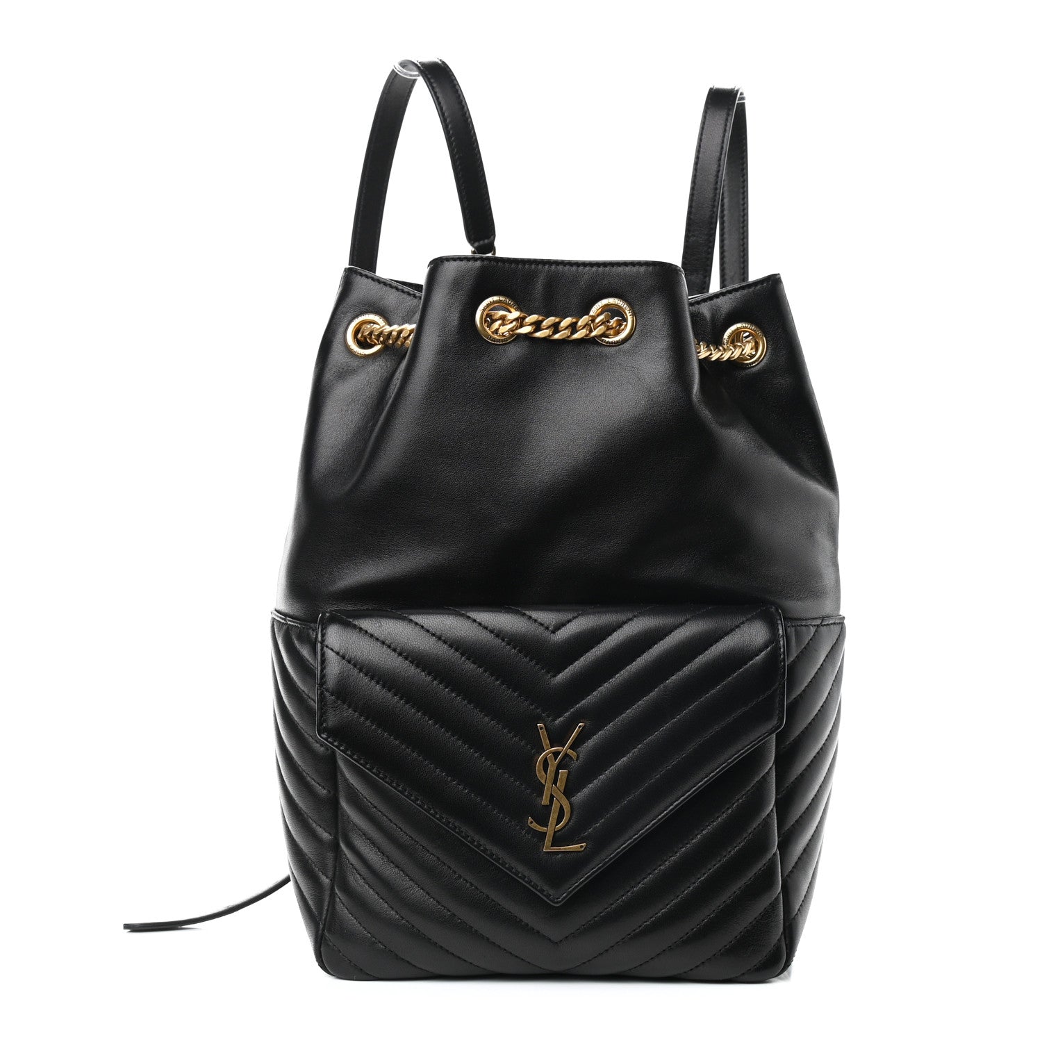 Saint Laurent Lambskin Matelasse Monogram Joe Backpack Black 1 of 7