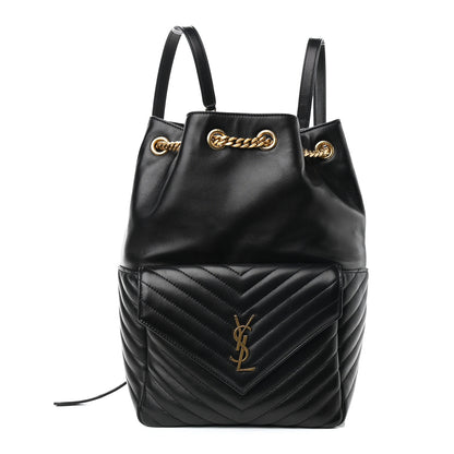 Saint Laurent Lambskin Matelasse Monogram Joe Backpack Black 1 of 7
