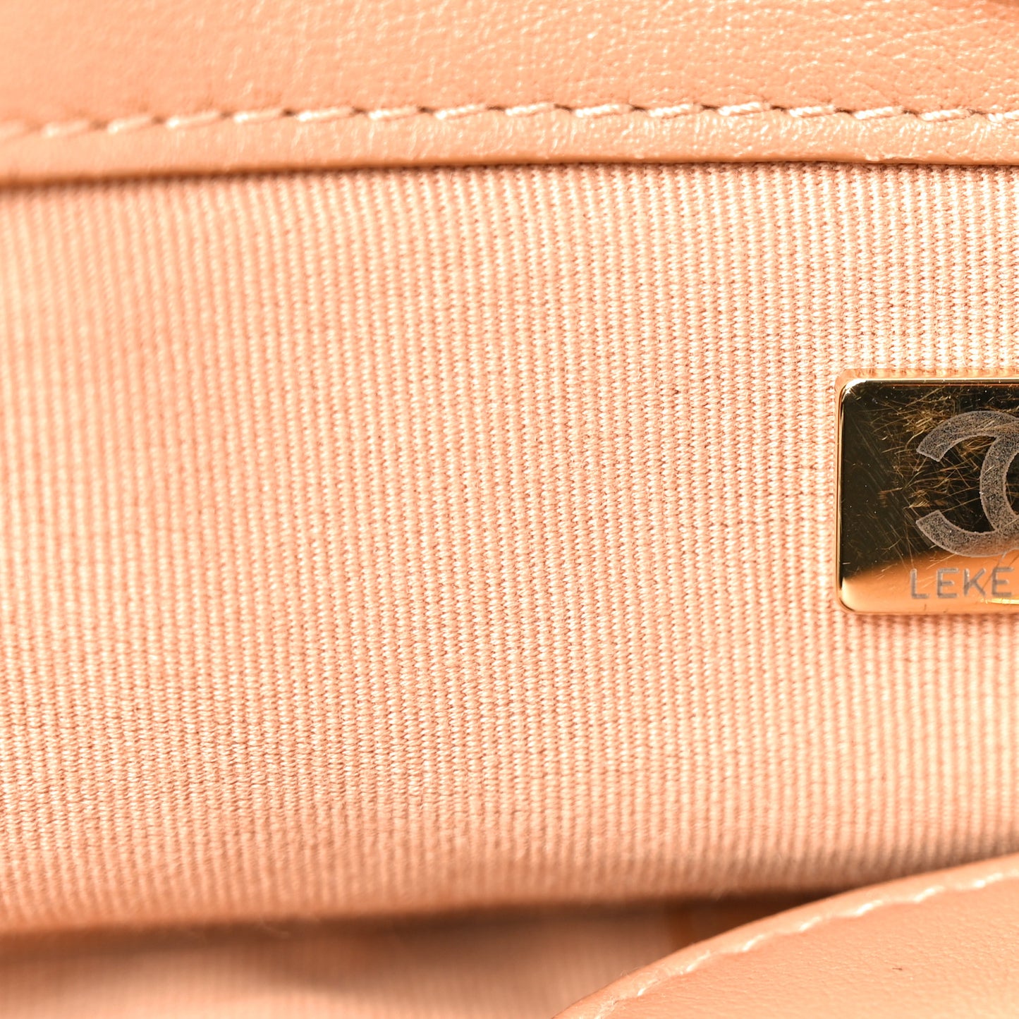 Lambskin Quilted Shopping Tote Brown