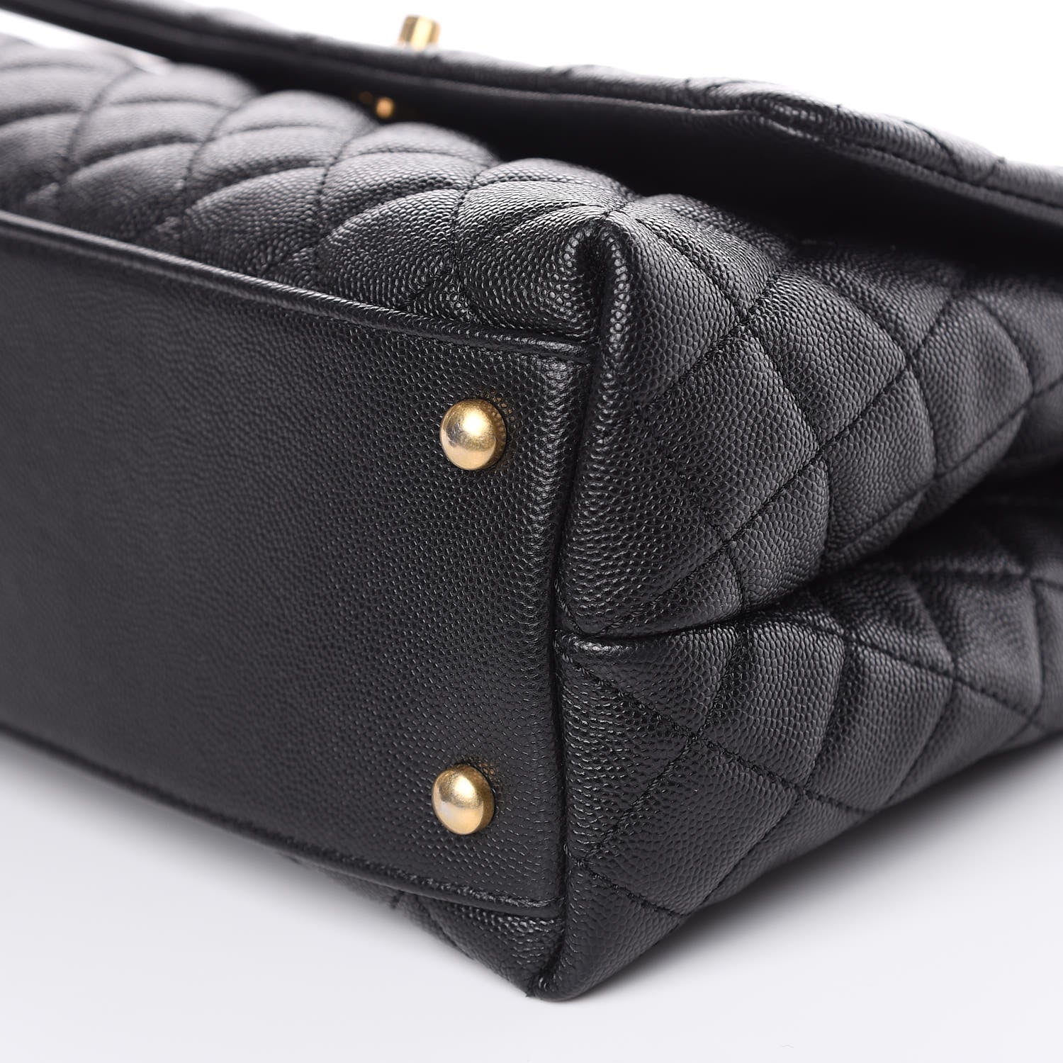 Chanel Caviar Quilted Small Coco Handle Flap Black 9 of 11