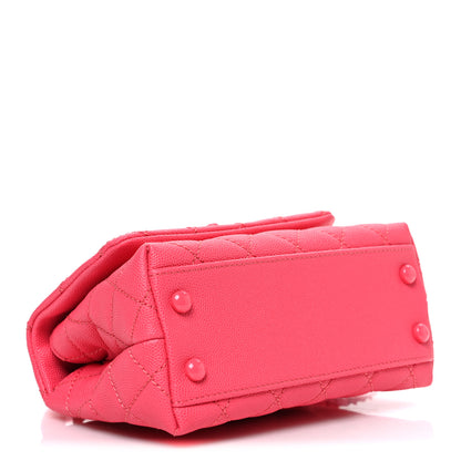 Chanel Caviar Quilted Incognito Extra Mini Coco Handle Flap Pink 4 of 10