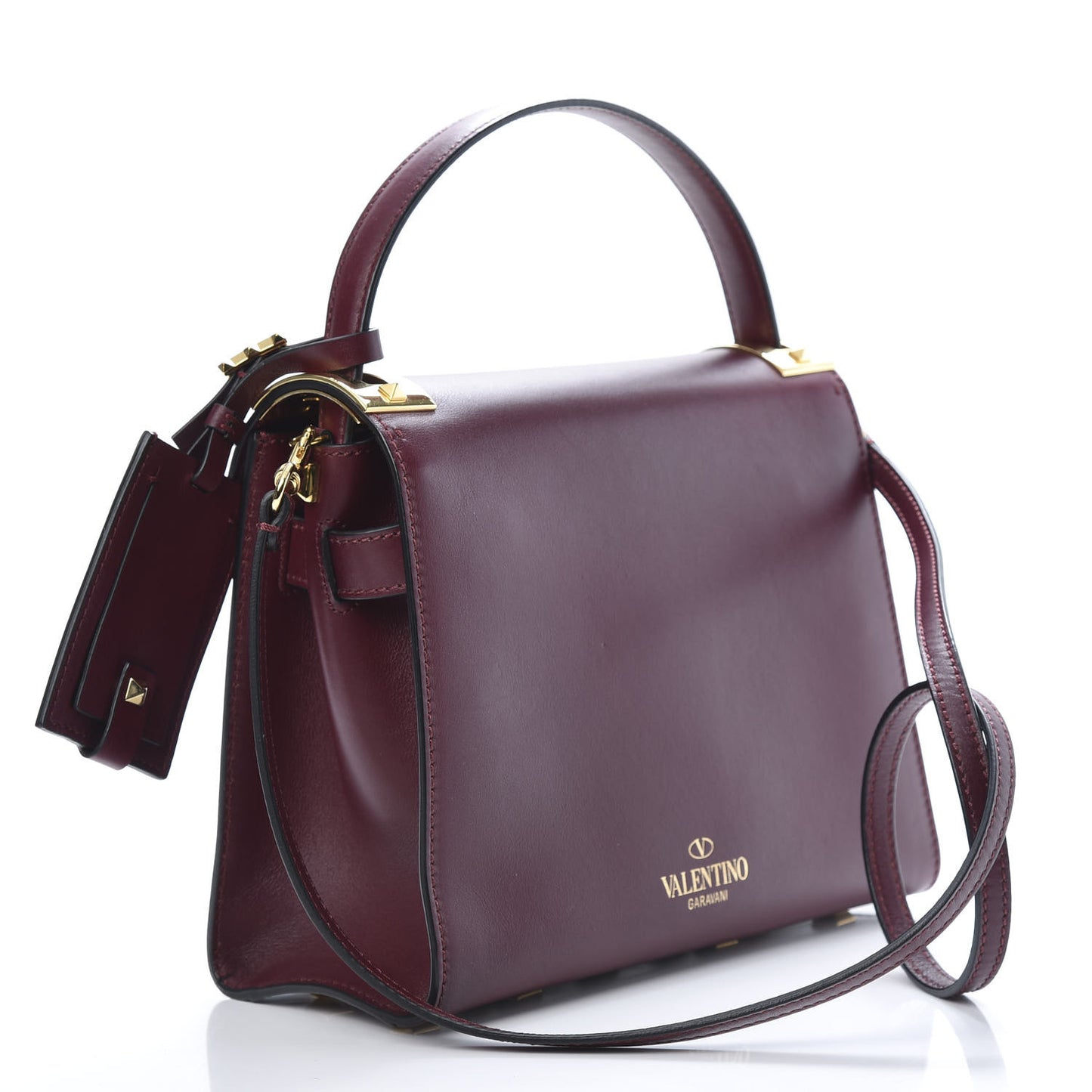 Vitello Small My Rockstud Frame Bag Rubin