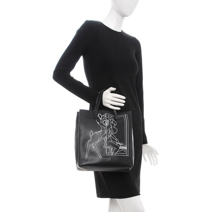 Givenchy Calfskin Bambi Print Small Stargate Shopper Tote Black 2 of 17