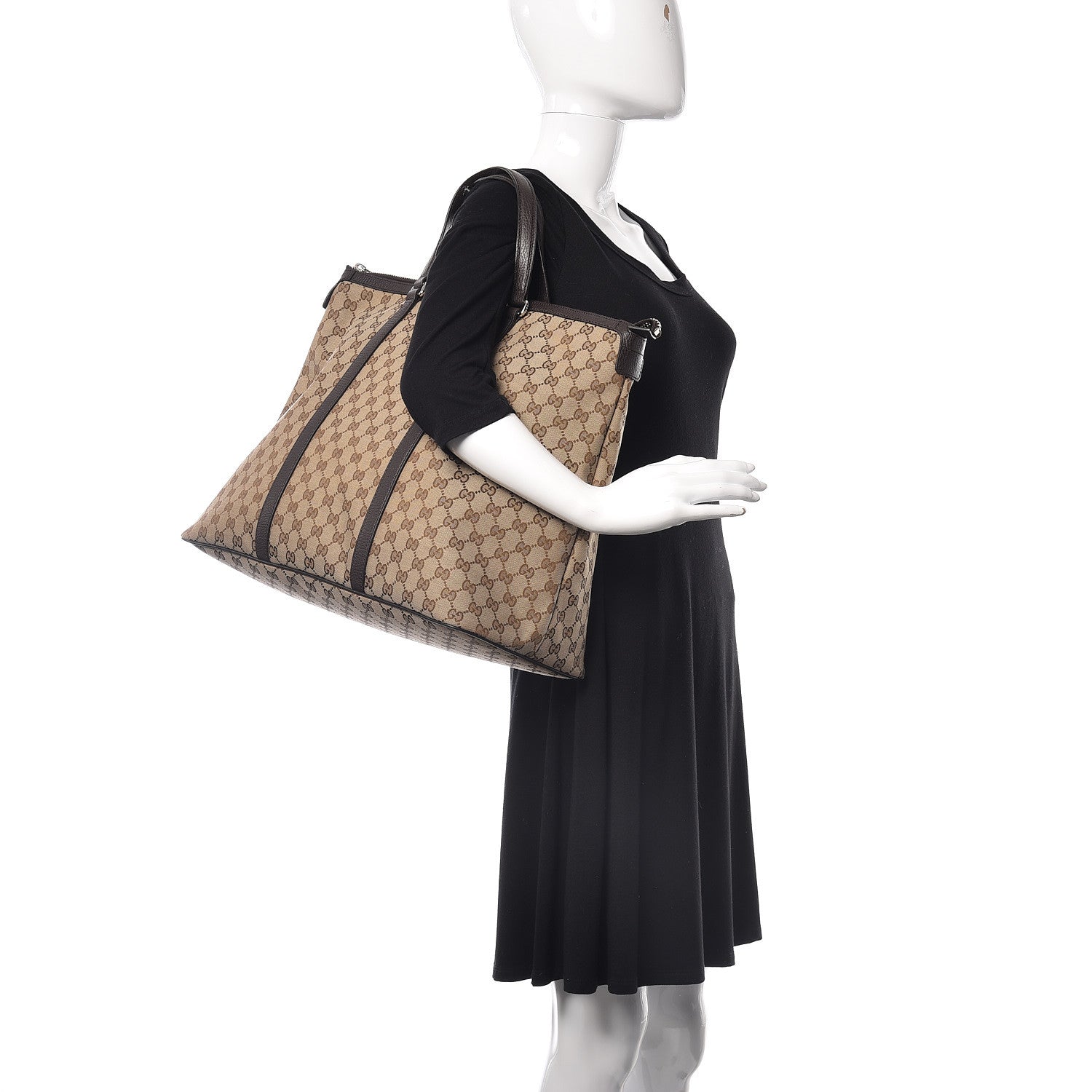 Gucci GG Monogram Large Joy Tote Bag Dark Brown 2 of 11