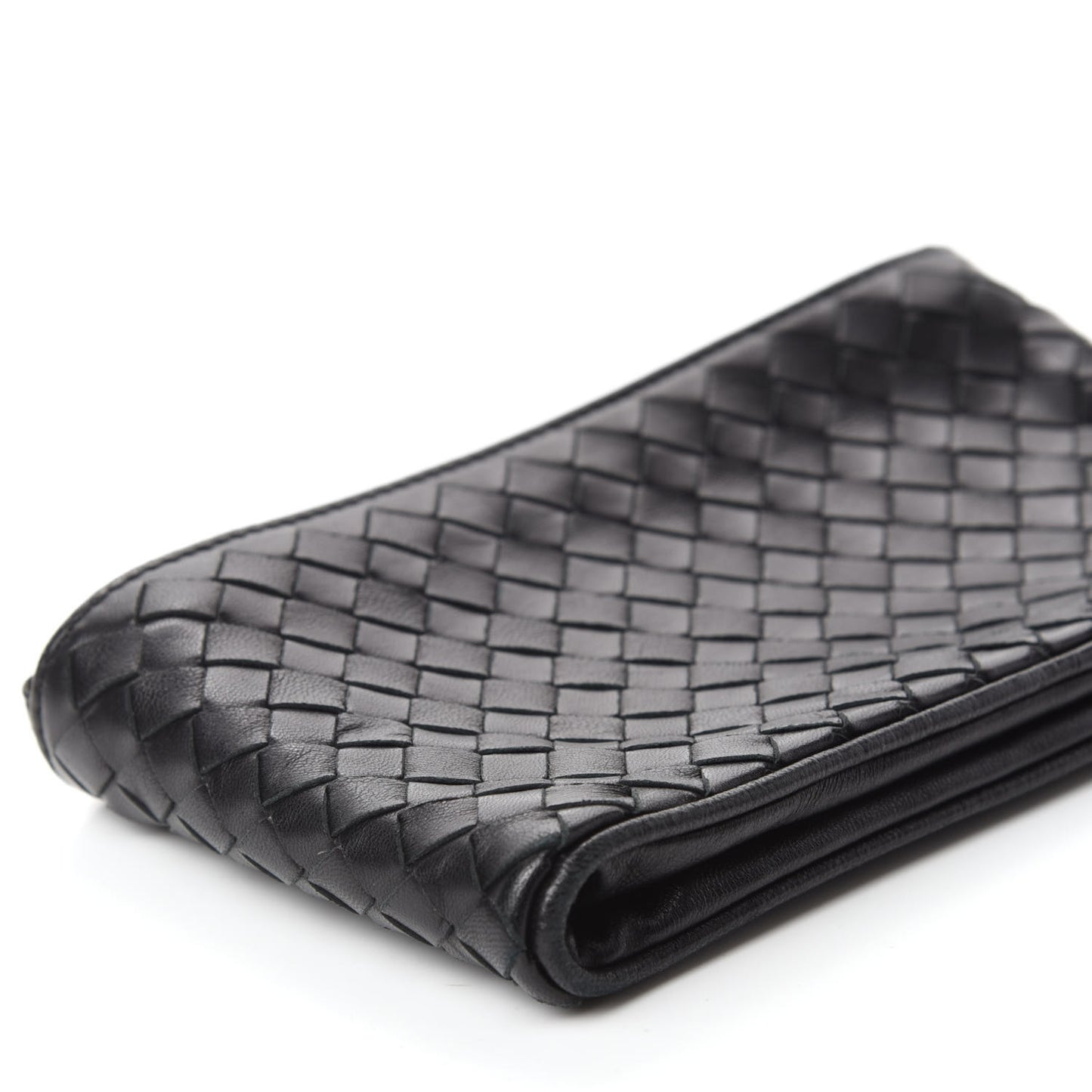 Nappa Intrecciato Convertible Clutch Black