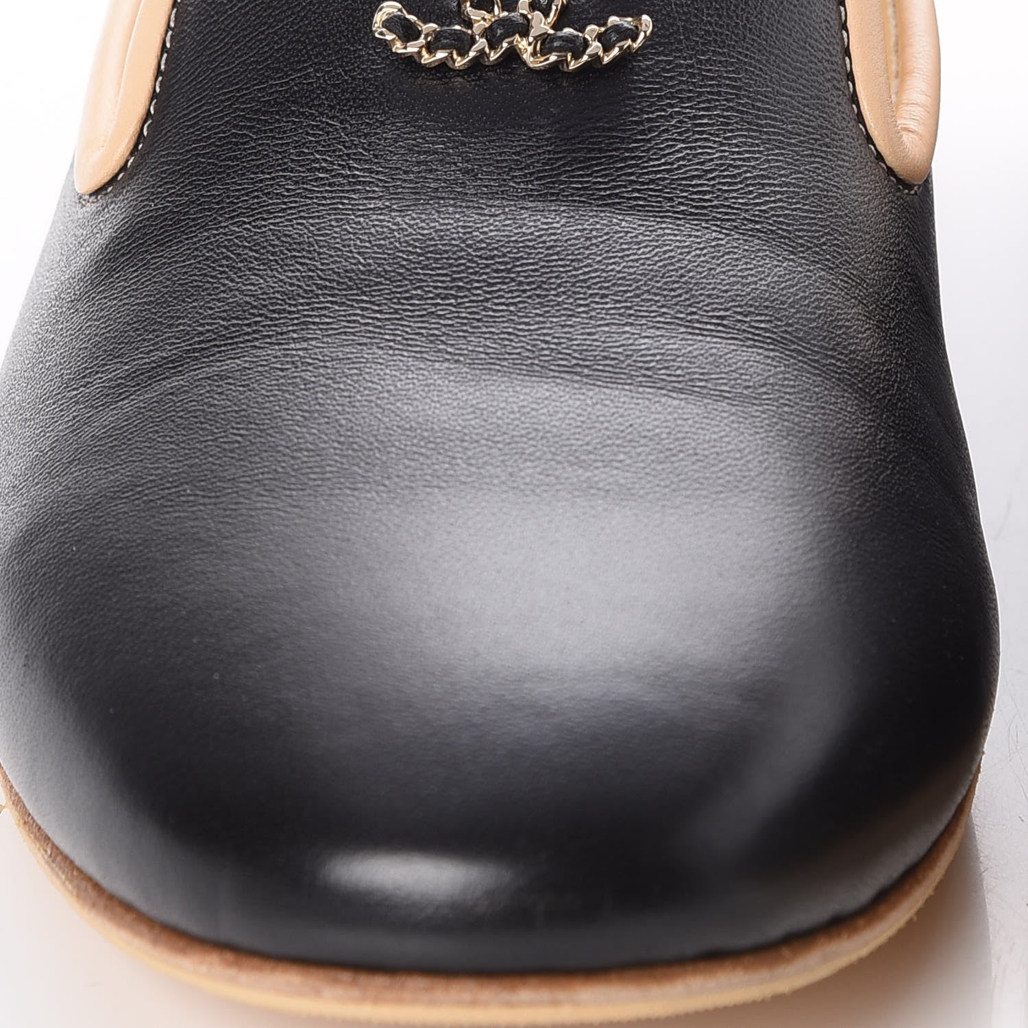 Chanel Lambskin CC Chain Loafers 37.5 Black 11 of 13