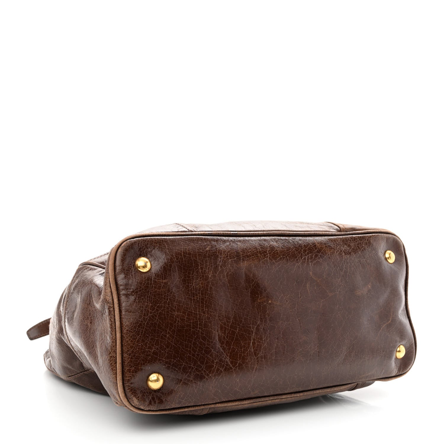 Prada Vitello Shine Shopping Satchel Bruciato 4 of 13