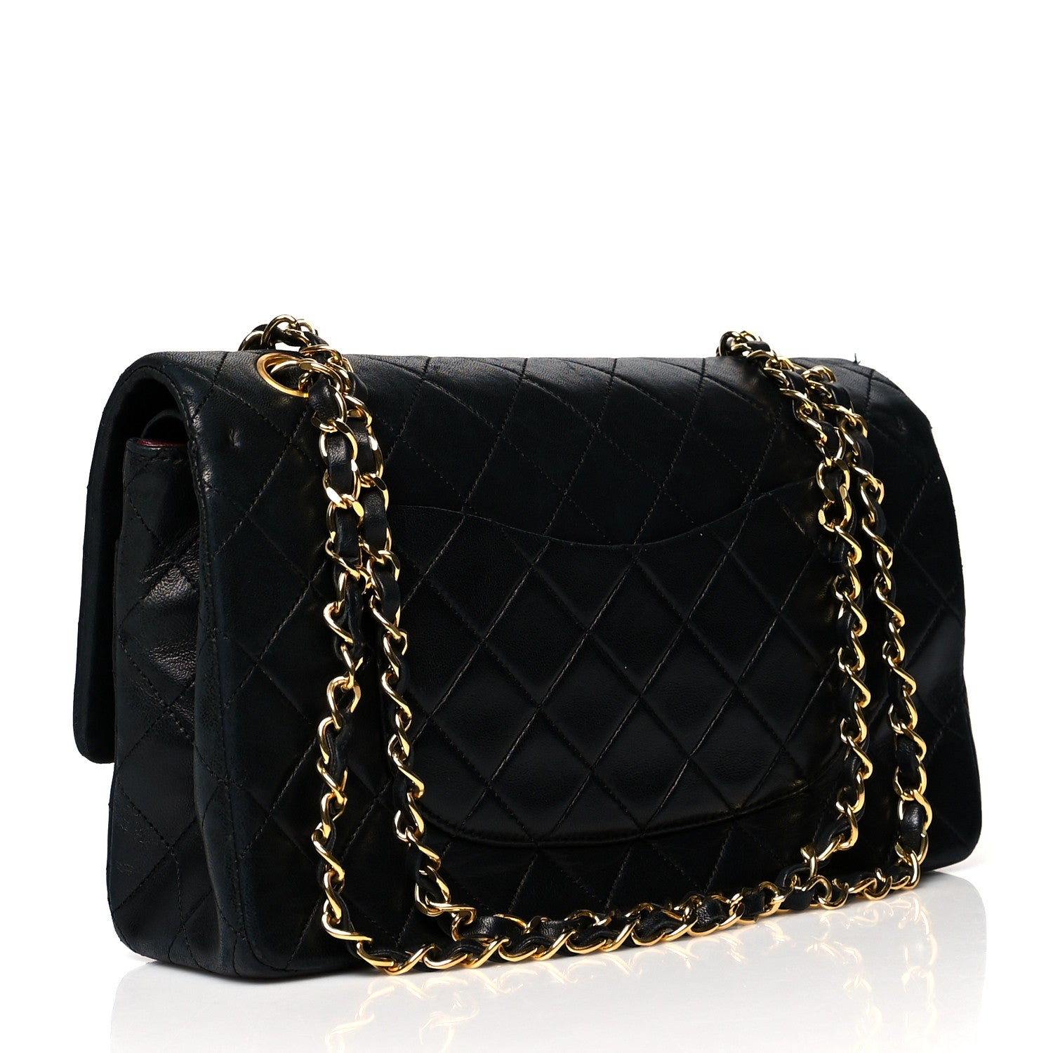 Chanel Lambskin Quilted Medium Double Flap Black 3 of 16