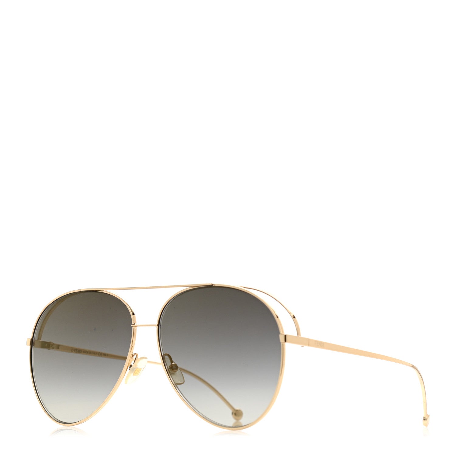 Fendi Metal Aviator Sunglasses FF0286/S Gold 1 of 6