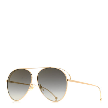 Fendi Metal Aviator Sunglasses FF0286/S Gold 1 of 6