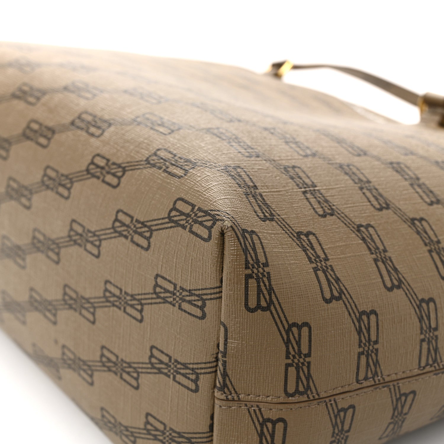 Balenciaga Coated Canvas BB Monogram Medium Signature East West Shopper Bag Beige Brown 11 of 13