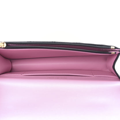 Chanel Lambskin Quilted Flap Phone Holder With Chain Black Lilac 5 of 12