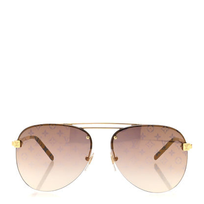 Louis Vuitton Metal Clockwise Sunglasses Z1020W Gold 2 of 8