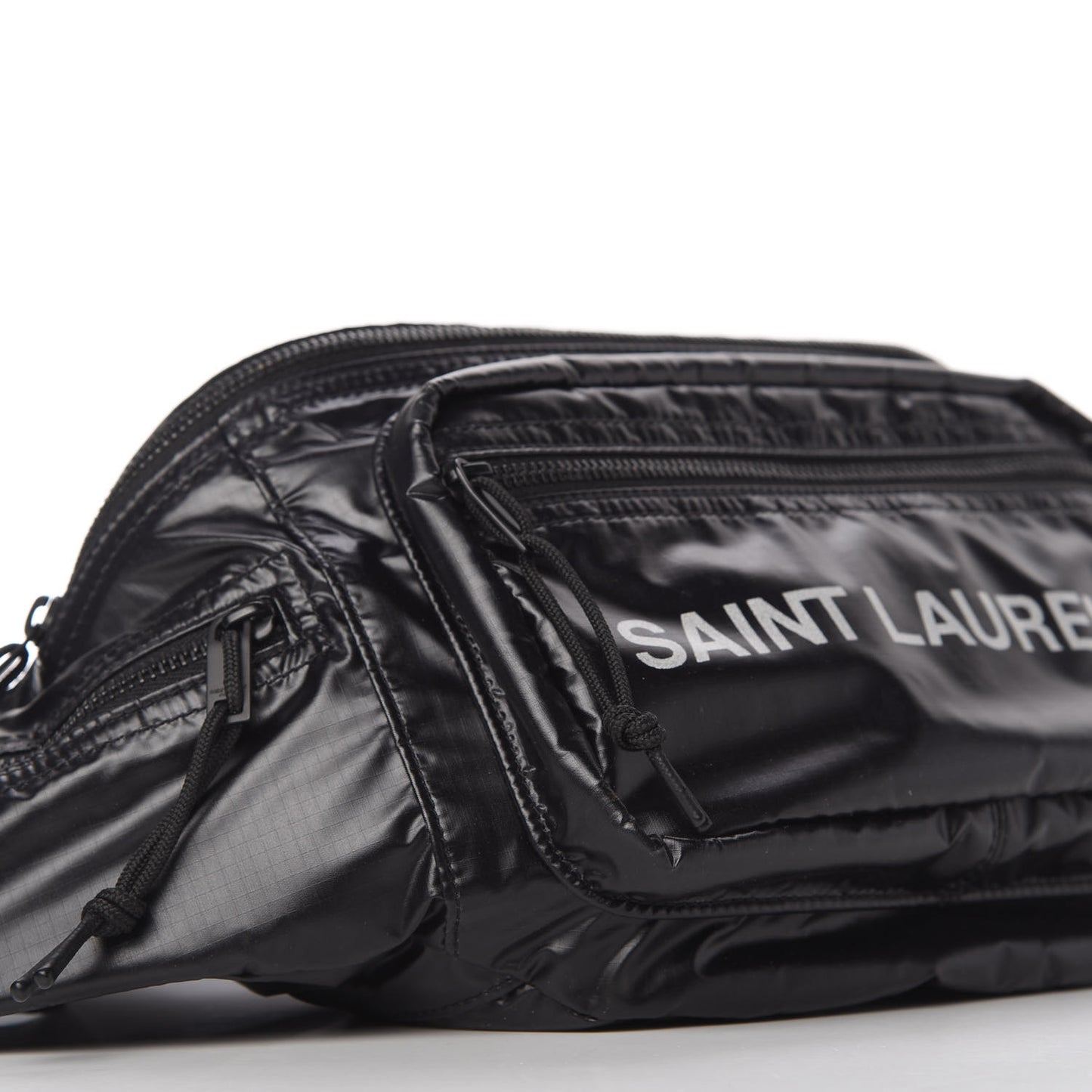 Nylon Logo Ripstop Body Belt Bag Black