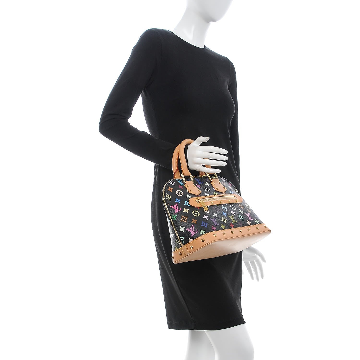 Louis Vuitton Monogram Multicolor Alma Black 2 of 10