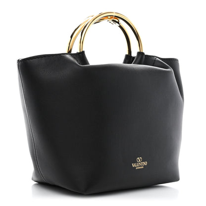 Valentino Garavani Nappa Small Carry Secrets Bucket Bag Black 3 of 10